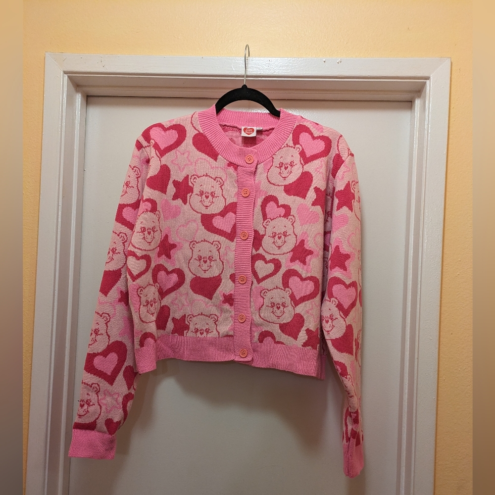 Care Bears Sweater crop pink sz 2xl - Picture 1 of 9